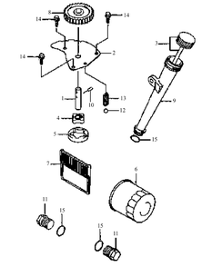 Fh500v-As14 Lubrication Equipment Diagram and Parts List for HF1748 55AF3D4V150-WAM Cub Cadet Lawn Mower
